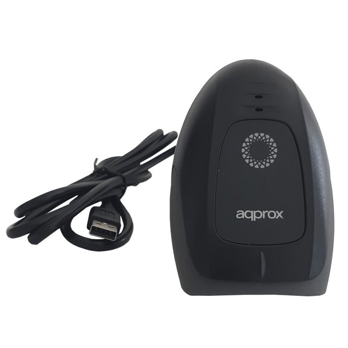 LECTOR CODIGO BARRAS LASER LS11 USB NEGRO APPROX